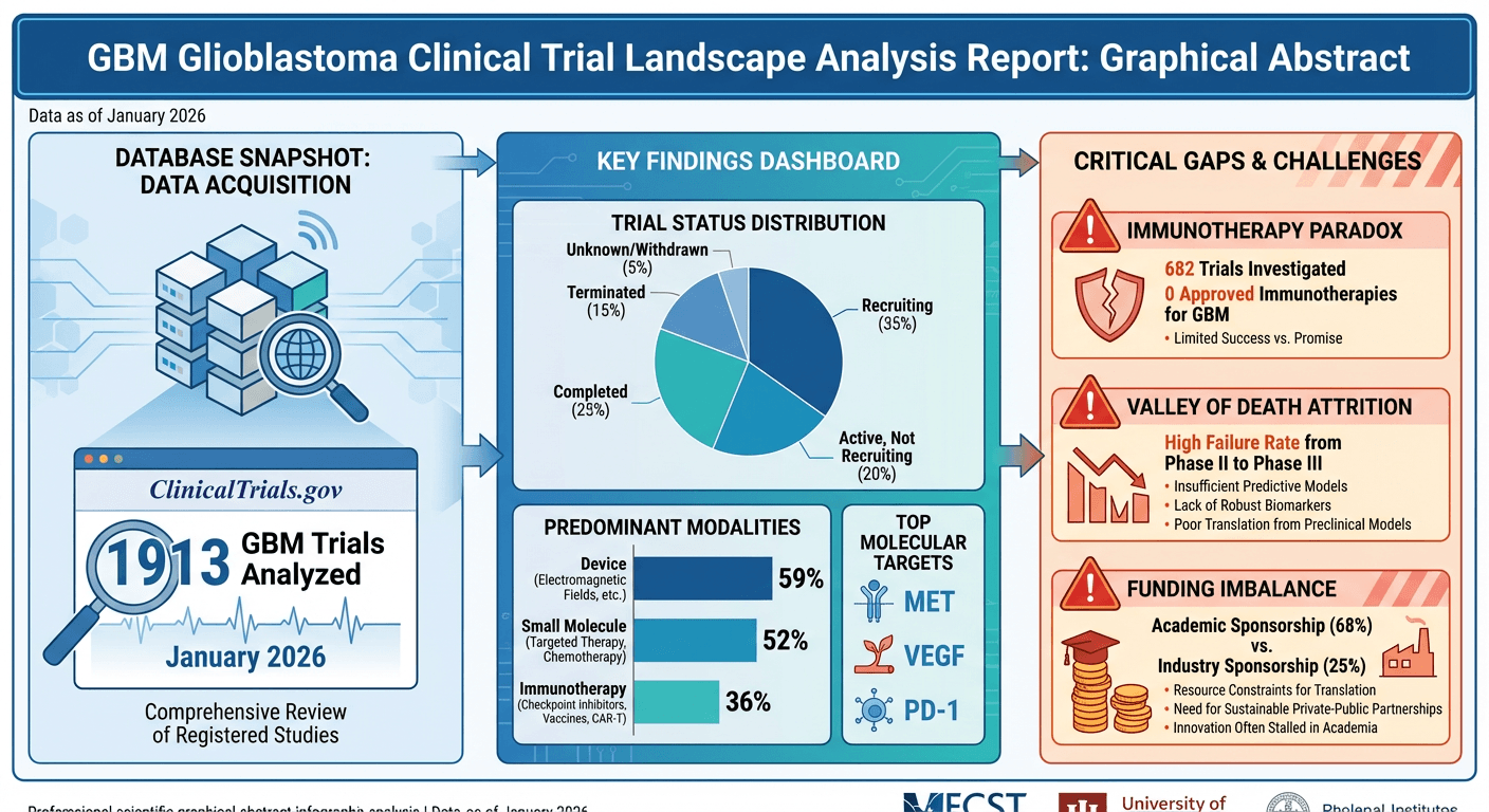 The GBM Trial Paradox: 1,913 Trials, Zero Breakthrough Approvals
